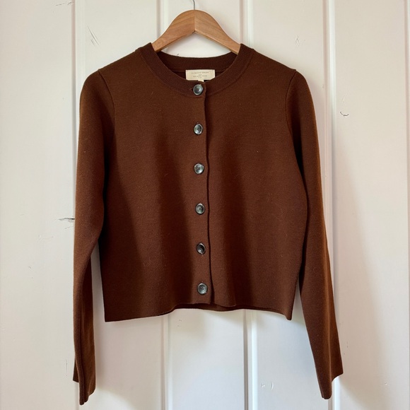 NWT Sézane Jude Cardigan in Chestnut Brown - Picture 3 of 7